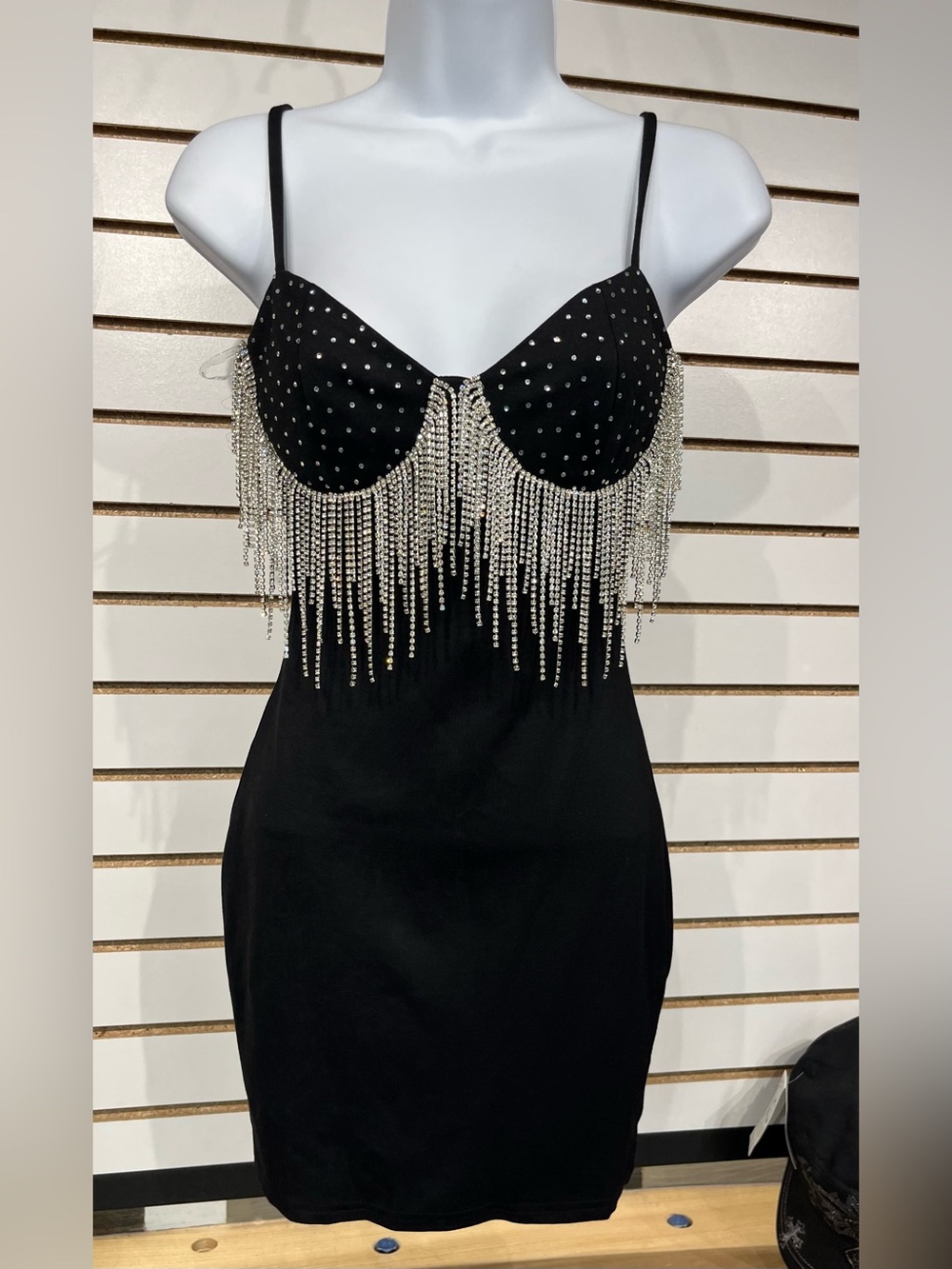 Hot & Delicious black bodycon dress with rhinestones - Picture 2 of 8